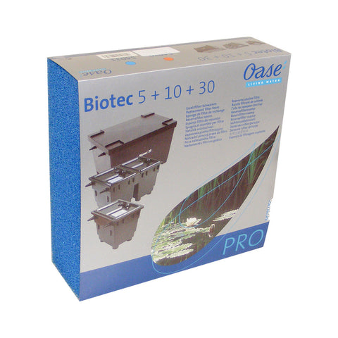Oase BioTec 5 + 10 + 30 Replacement Filter Media Blue Coarse Foam