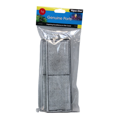 Aqua One 1C Polymer Wool and Carbon Cartridges Replacement Filter Media