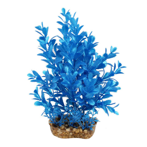 Aqua One Plastic Plant Narrow Ludwigia Blue Medium