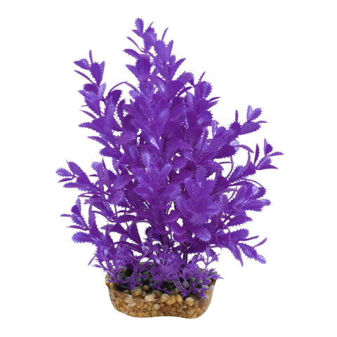 Aqua One Plastic Plant Narrow Ludwigia Purple Medium